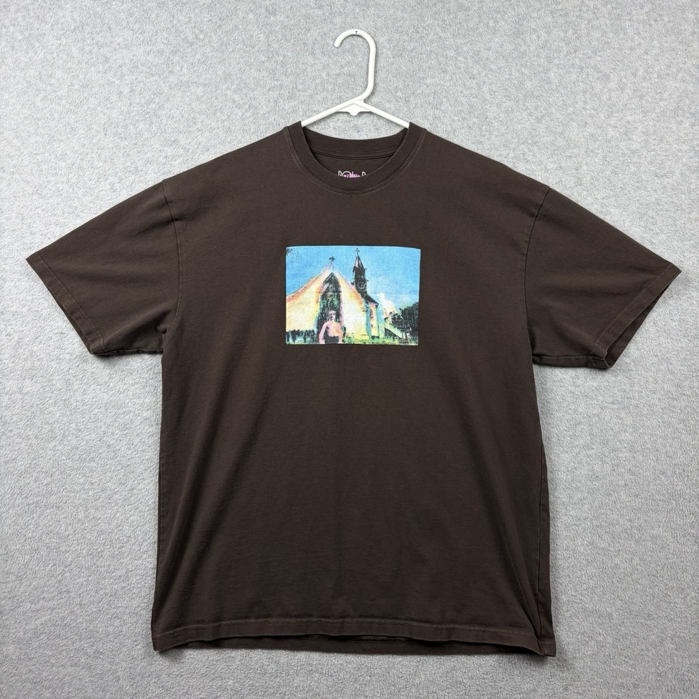 Polar Skate Co T Shirt Mens Large Brown Graphic Devil Art Cotton Crew Tee